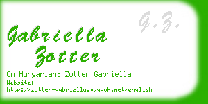 gabriella zotter business card